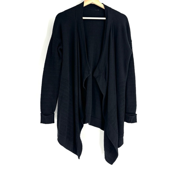 lululemon athletica Find your Calm wrap cardigan sweater black pockets - Picture 1 of 9